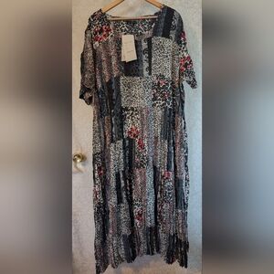 Jewel Queen NWT 3X Dress 100% Rayon BOHO